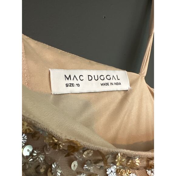 Mac Duggal Sequin One Shoulder Gown With Embellishments 10729 NEW Size 10 - Picture 6 of 16
